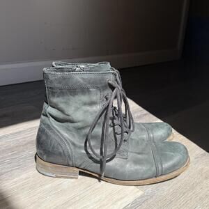 Allsaint Gray leather Captoe Jacks Place boot Men’s  size 44EU / 10.5